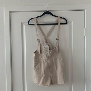 Tan shortalls